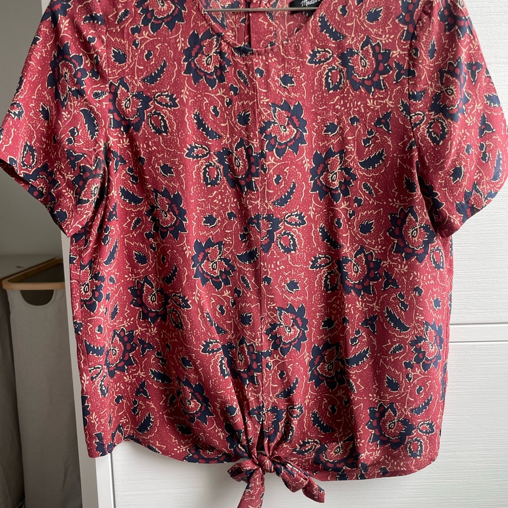 Floral Red Women's Top